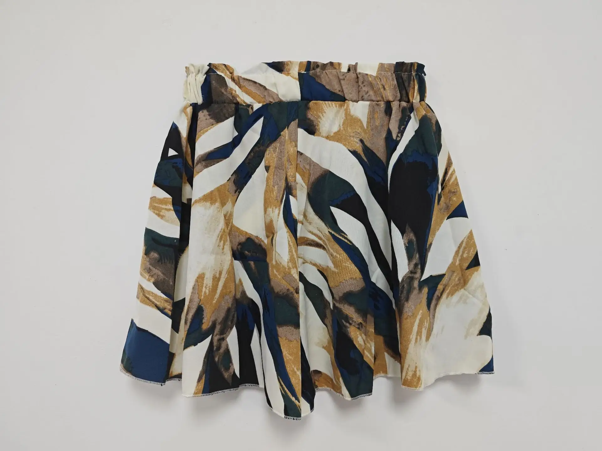 Women Abstract Printed Loose Belt Skirt 2024 — feature 5