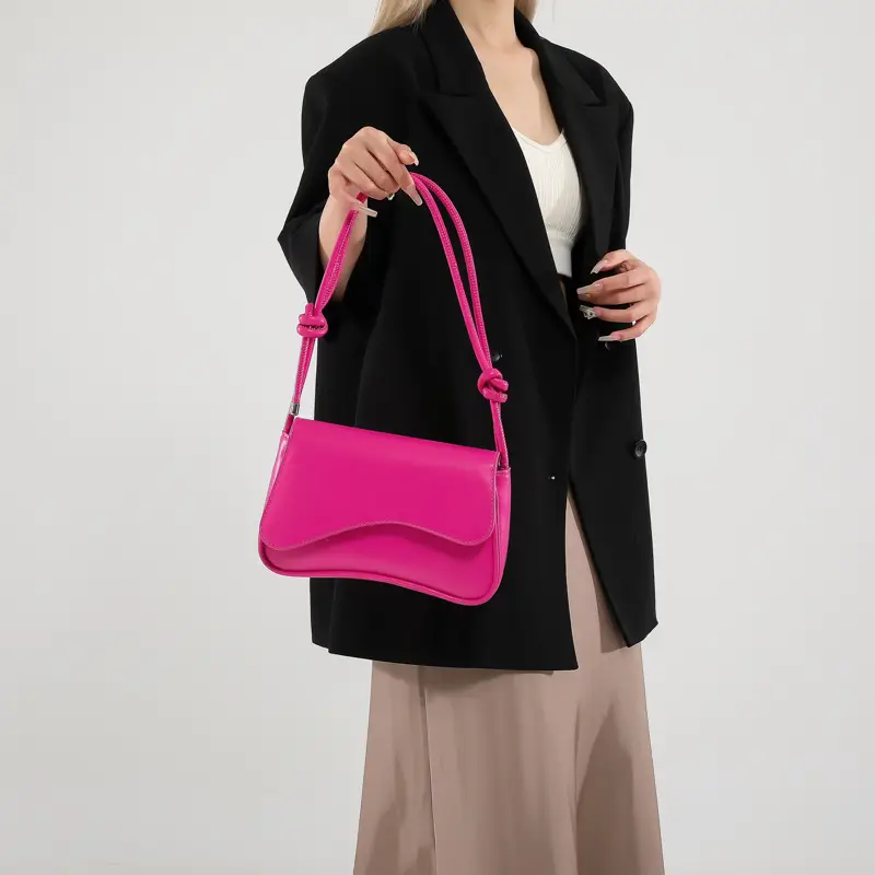 Women's Underarm Bag Brown Square Shoulder Crossbody - Image 7