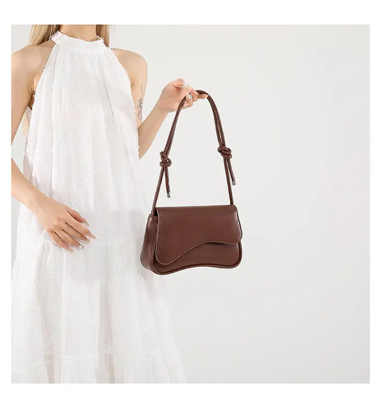 Women's Underarm Bag Brown Square Shoulder Crossbody — feature 12