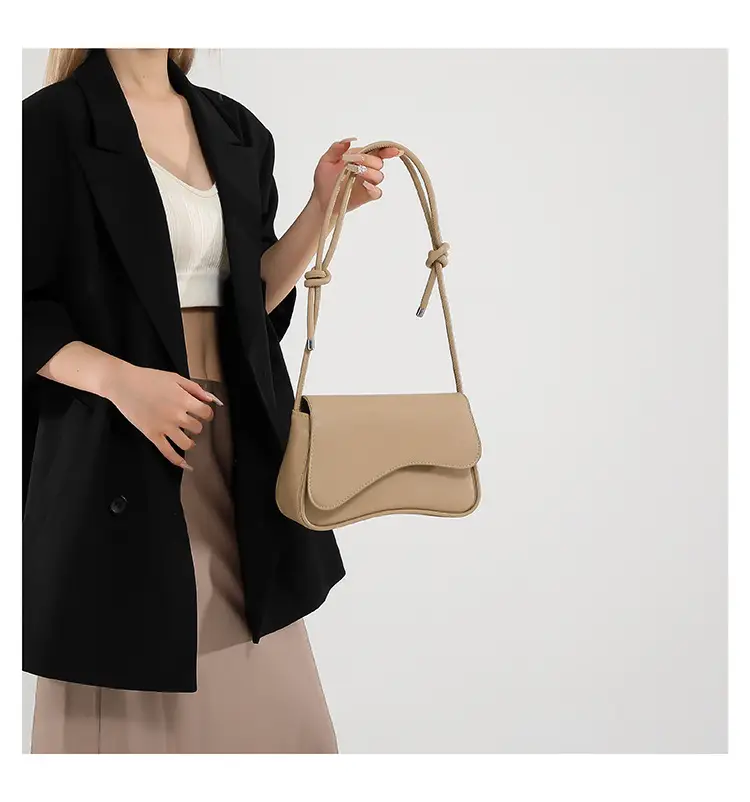 Women's Underarm Bag Brown Square Shoulder Crossbody — feature 18