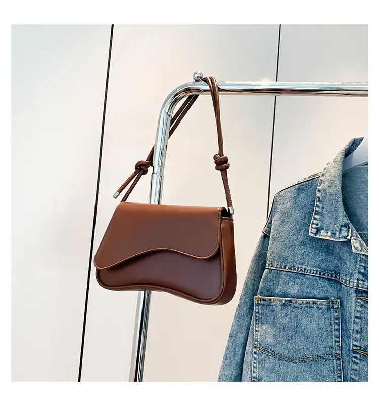 Women's Underarm Bag Brown Square Shoulder Crossbody — feature 32