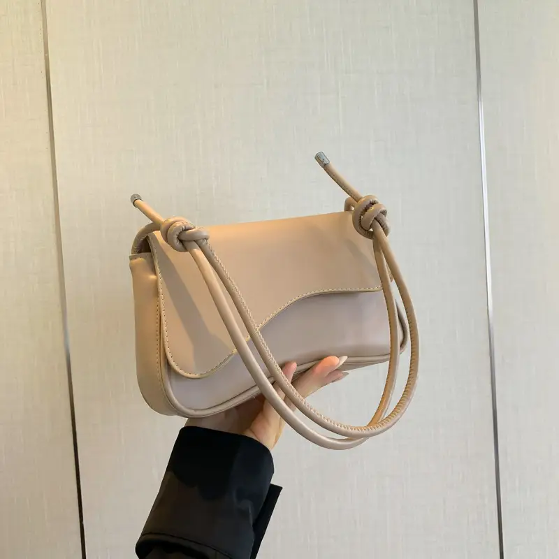 Women's Underarm Bag Brown Square Shoulder Crossbody - Image 4