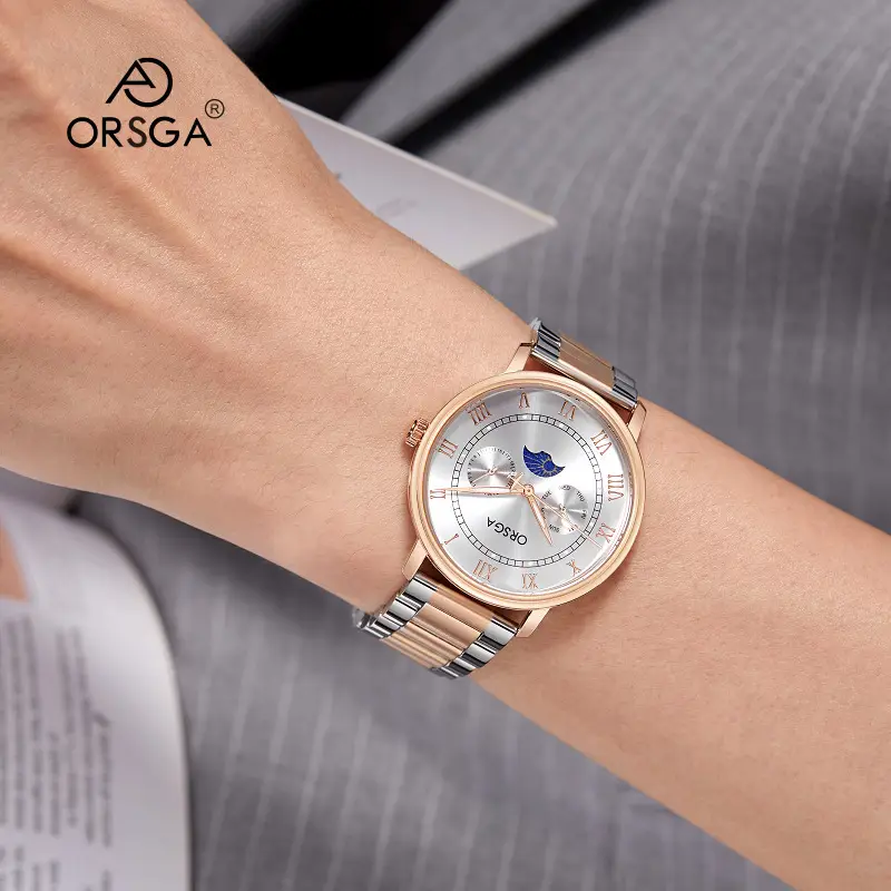 ORSGA Men's Multifunctional Watch with Moon Calendar & Waterproof Quartz - Image 11