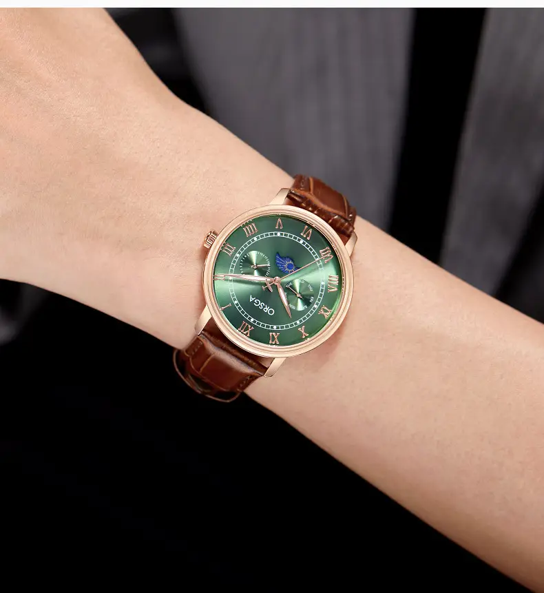 ORSGA Men's Multifunctional Watch with Moon Calendar & Waterproof Quartz — feature 16