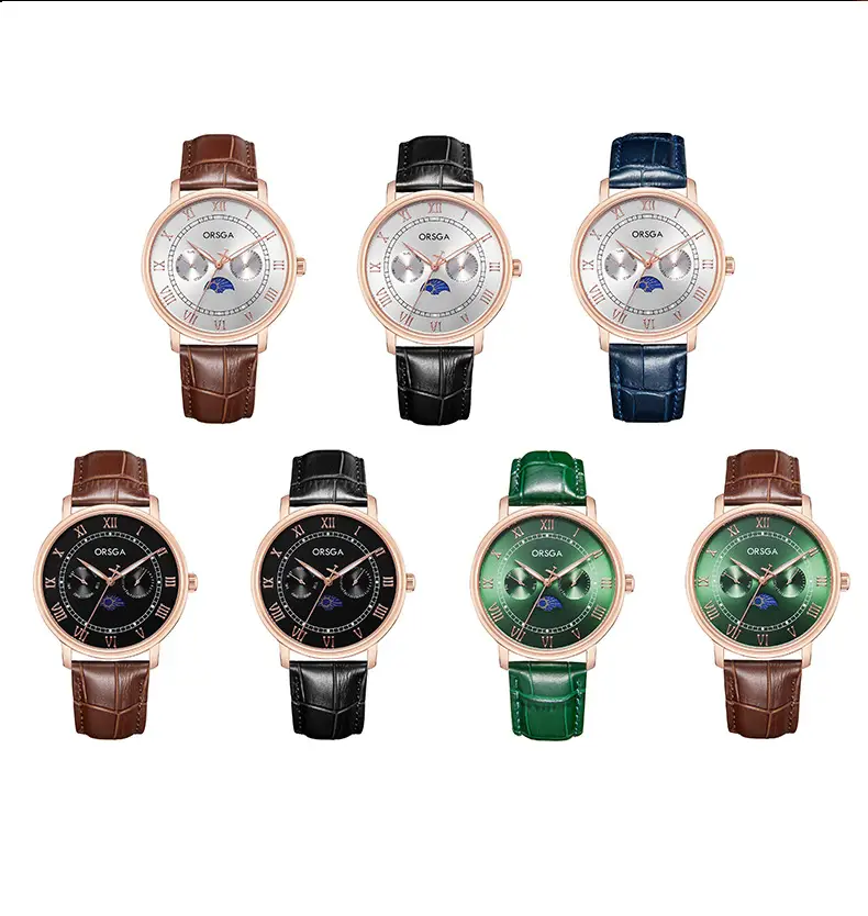 ORSGA Men's Multifunctional Watch with Moon Calendar & Waterproof Quartz — feature 17