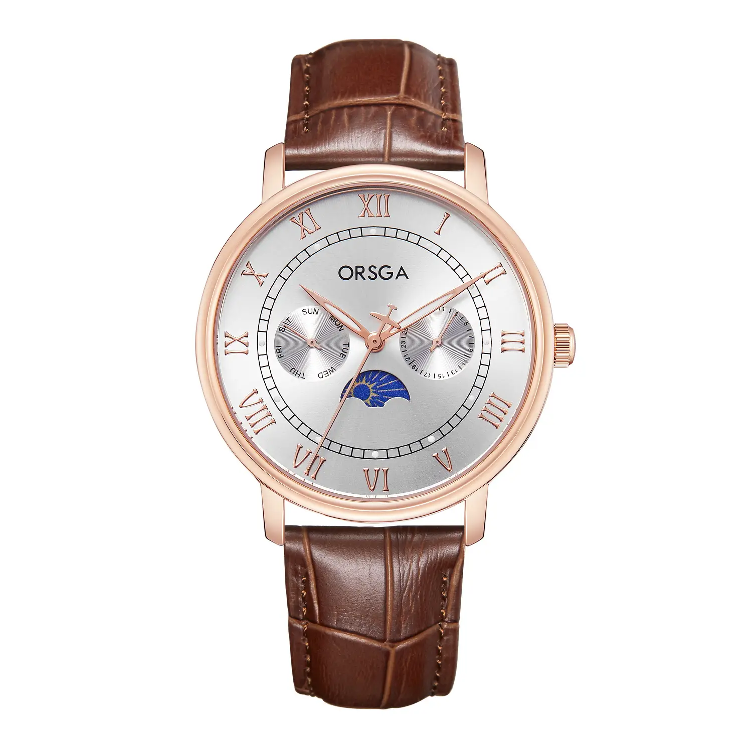 ORSGA Men's Multifunctional Watch with Moon Calendar & Waterproof Quartz - Image 5