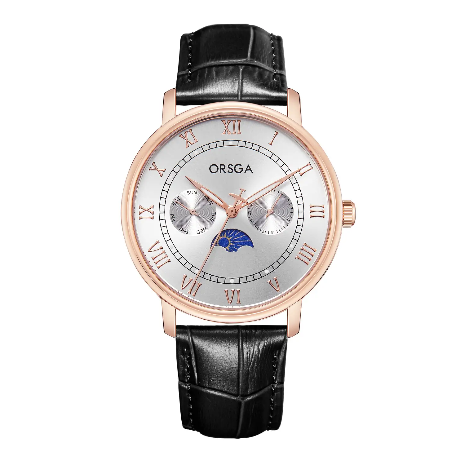 ORSGA Men's Multifunctional Watch with Moon Calendar & Waterproof Quartz - Image 6