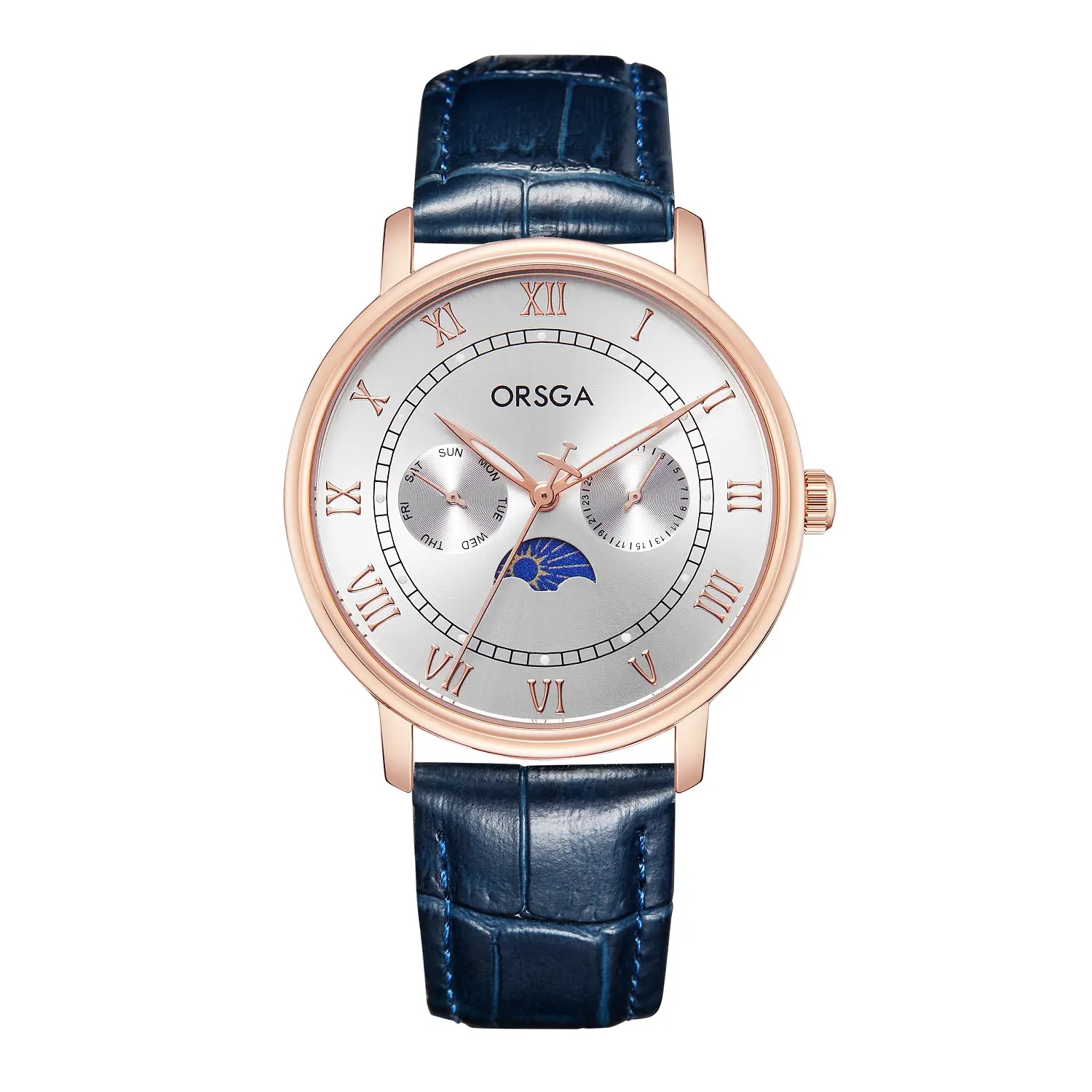 ORSGA Men's Multifunctional Watch with Moon Calendar & Waterproof Quartz - Image 7