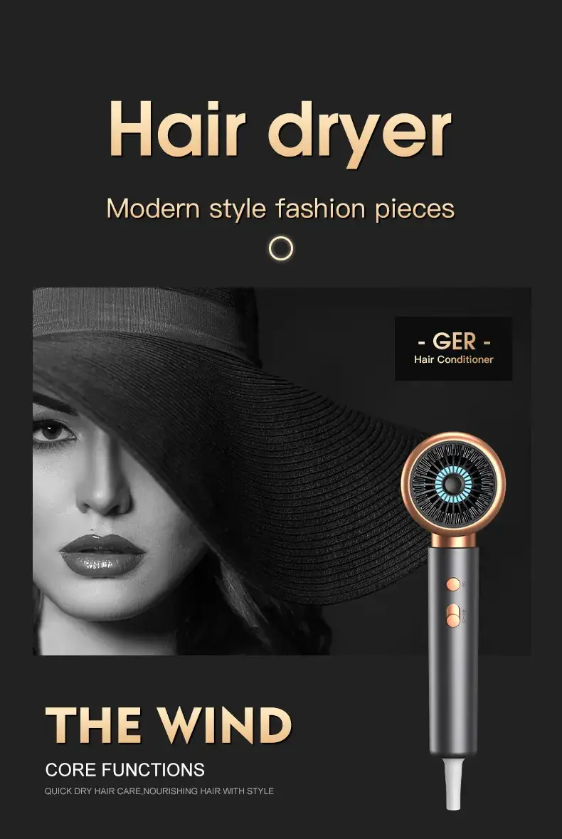 Cross-border Electric Hair Dryer with High Wind Blue Fan — feature 6