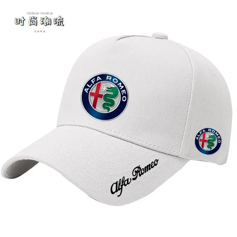 Alfa Romeo F1 racing car logo modified logo printing fans around baseball cap summer men sunshade — feature 1