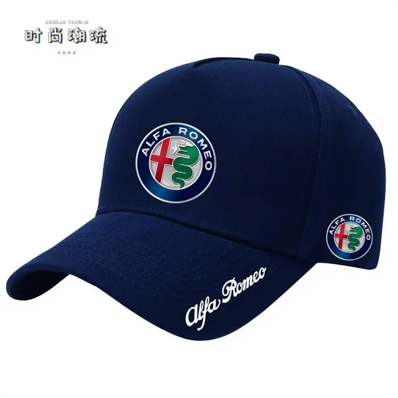 Alfa Romeo F1 racing car logo modified logo printing fans around baseball cap summer men sunshade — feature 2