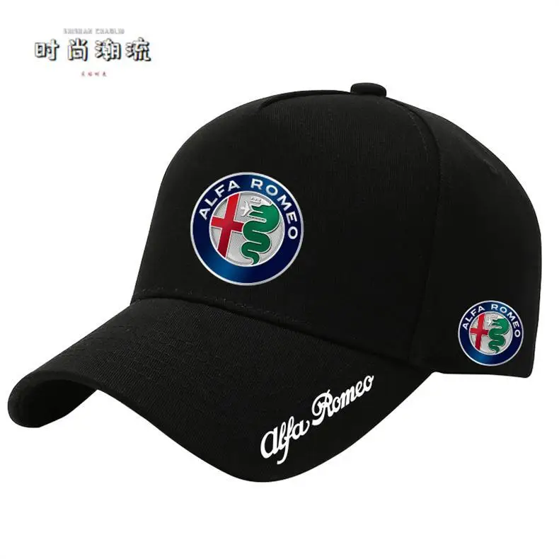 Alfa Romeo F1 racing car logo modified logo printing fans around baseball cap summer men sunshade — feature 3