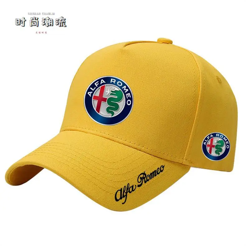 Alfa Romeo F1 racing car logo modified logo printing fans around baseball cap summer men sunshade — feature 5