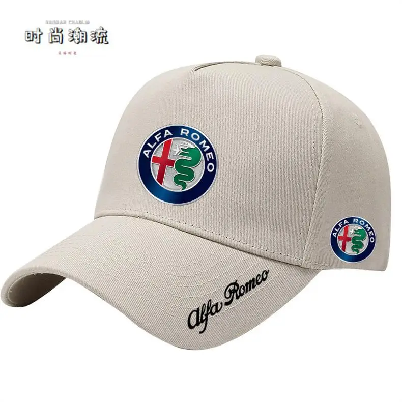 Alfa Romeo F1 racing car logo modified logo printing fans around baseball cap summer men sunshade — feature 6