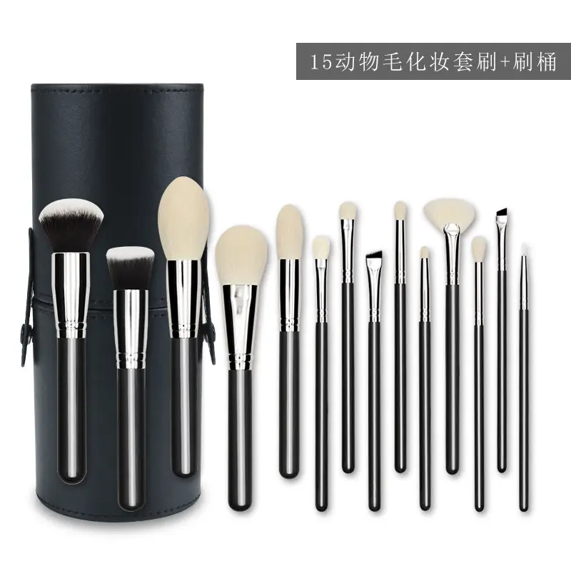 Professional Makeup Brush Set 25 Pcs Animal Hair Brush Kit - Image 6