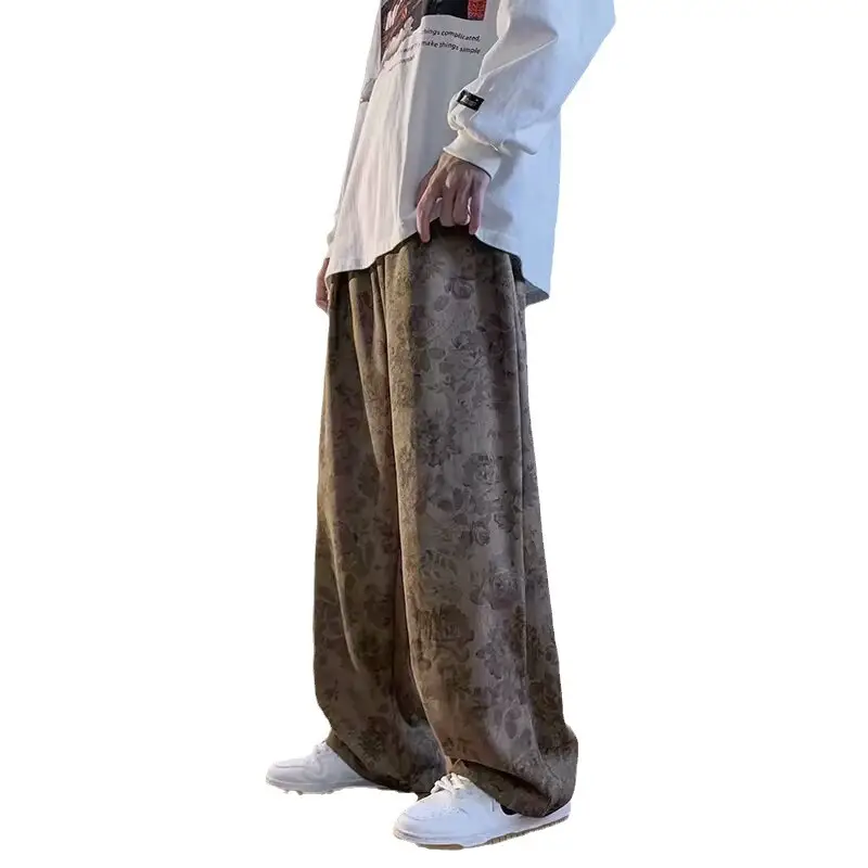 American Style Retro Loose Wide Leg Pants Men - Image 6