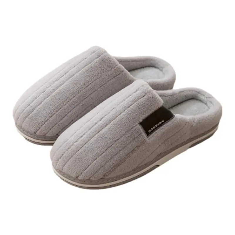 Men's Cotton Slippers Men's Winter Home Indoor 2024 New Household Non-slip Warm Wool Cotton Shoes Women's Winter