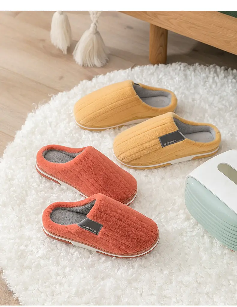Men's Cotton Slippers Men's Winter Home Indoor 2024 New Household Non-slip Warm Wool Cotton Shoes Women's Winter — feature 13
