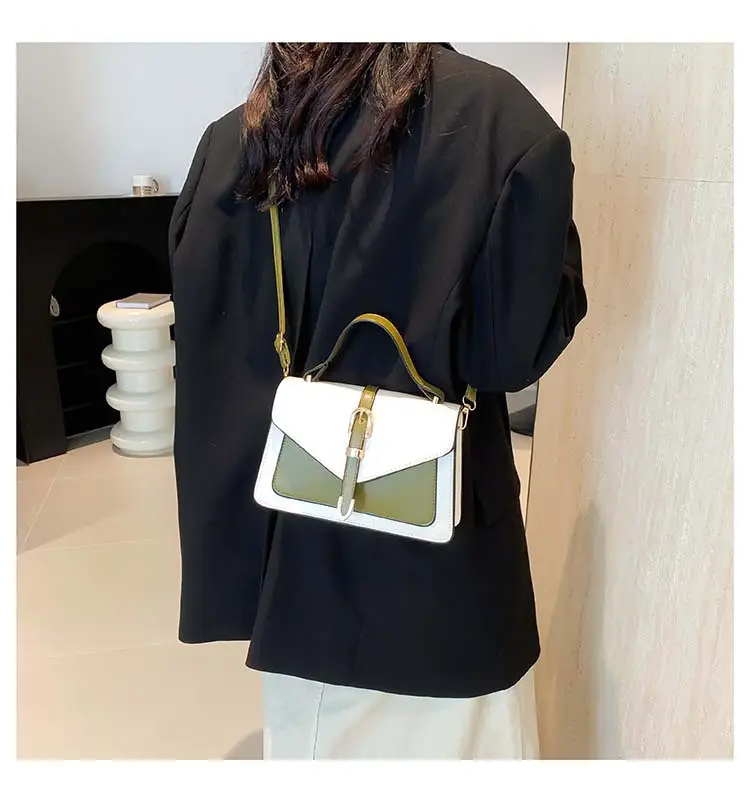 Women's Contrast Color Square Bag 2024 New Fashion — feature 12
