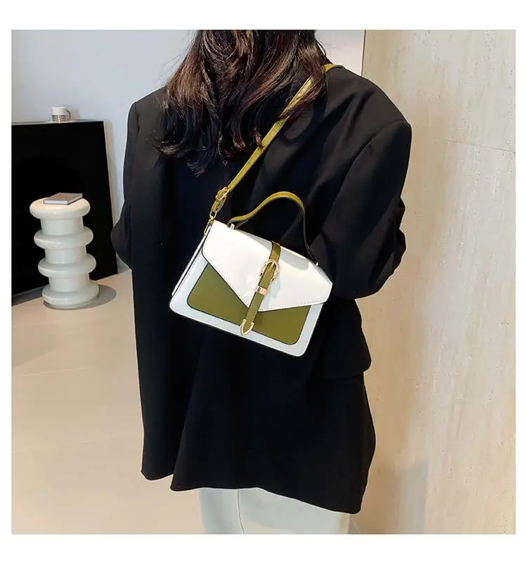 Women's Contrast Color Square Bag 2024 New Fashion — feature 13