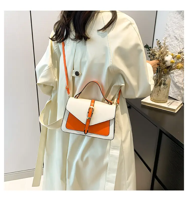 Women's Contrast Color Square Bag 2024 New Fashion — feature 15