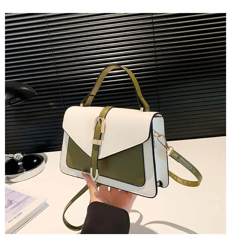 Women's Contrast Color Square Bag 2024 New Fashion — feature 21