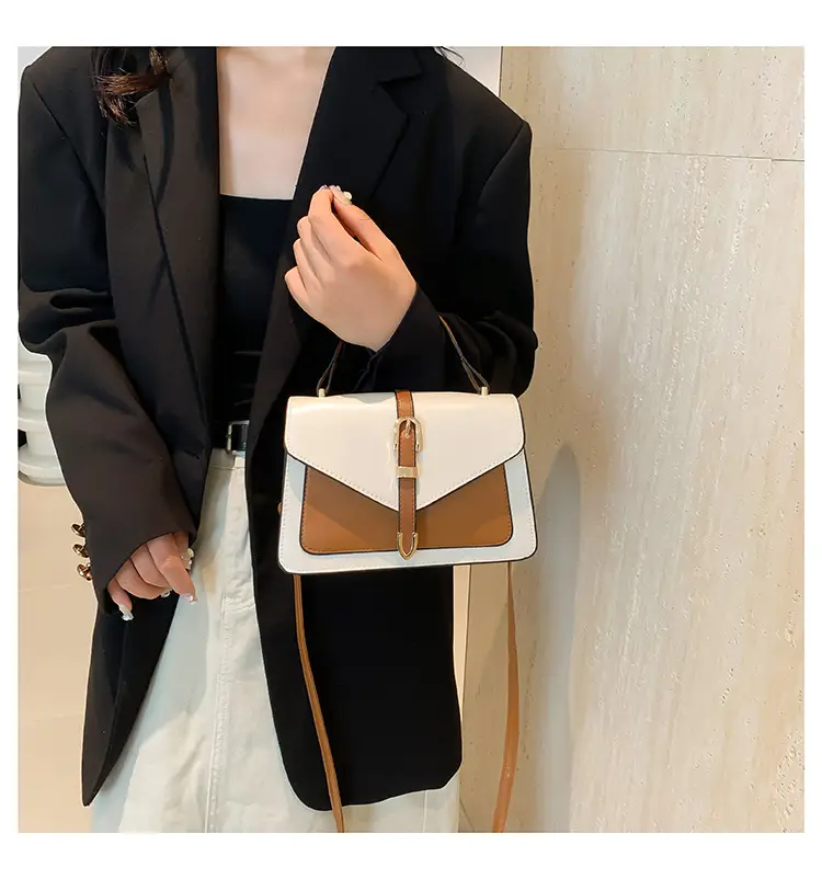 Women's Contrast Color Square Bag 2024 New Fashion — feature 8
