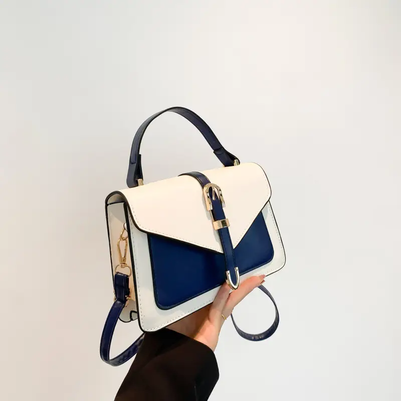 Women's Contrast Color Square Bag 2024 New Fashion