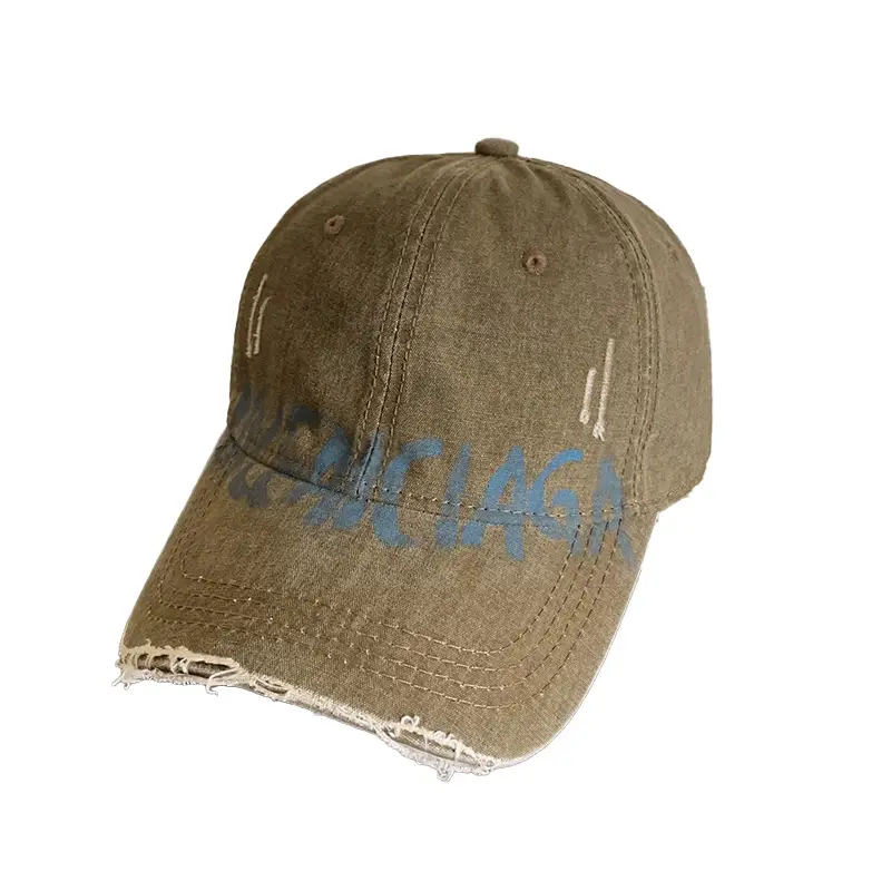 Retro Washed Hole Cap for Women Men Summer Sunshade Letter Hat - Image 10