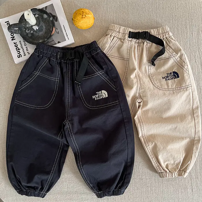 Kids Casual Pants Set Black Red 2025 New Style - Image 7