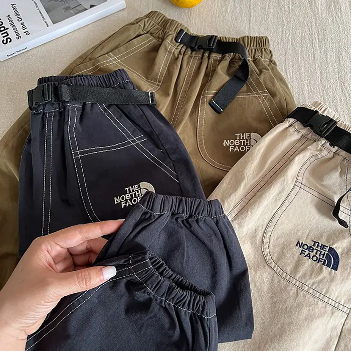 Kids Casual Pants Set Black Red 2025 New Style - Image 9