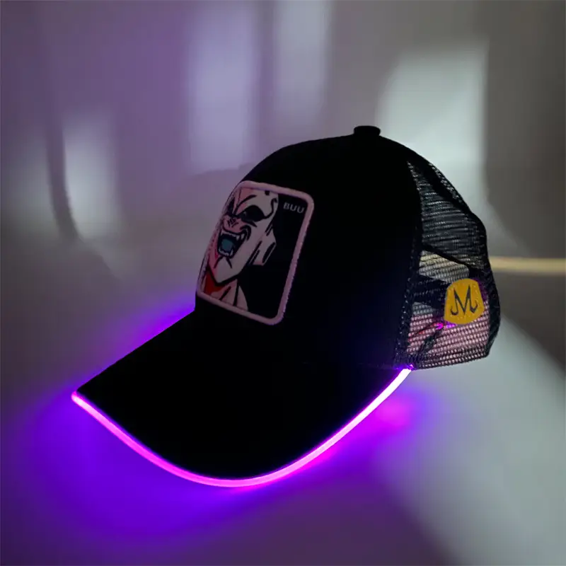 LED Neon Baseball Cap for Men Blue Black — feature 13