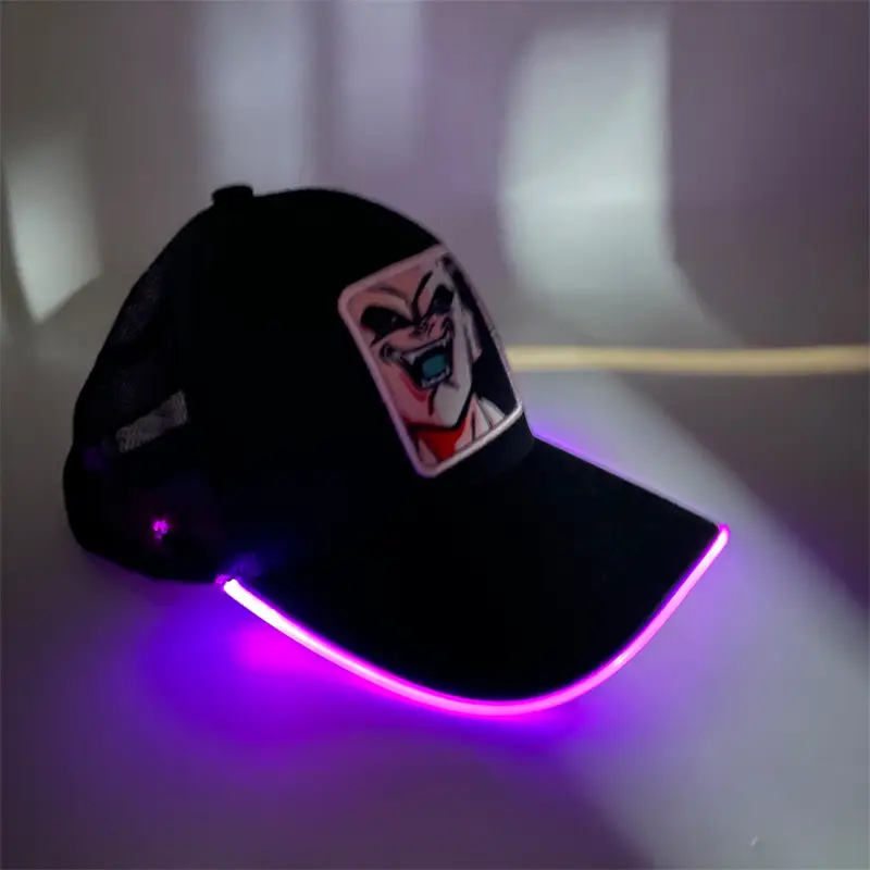 LED Neon Baseball Cap for Men Blue Black — feature 14