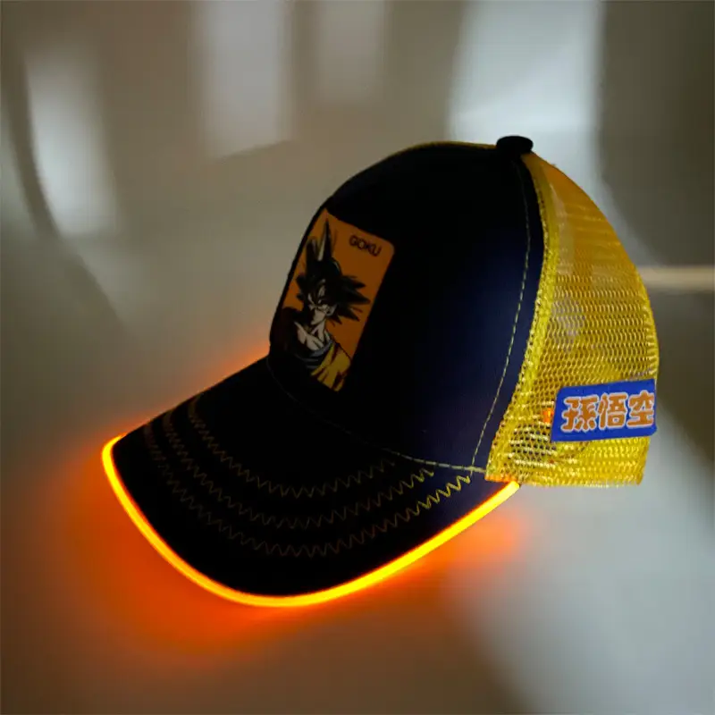 LED Neon Baseball Cap for Men Blue Black — feature 3