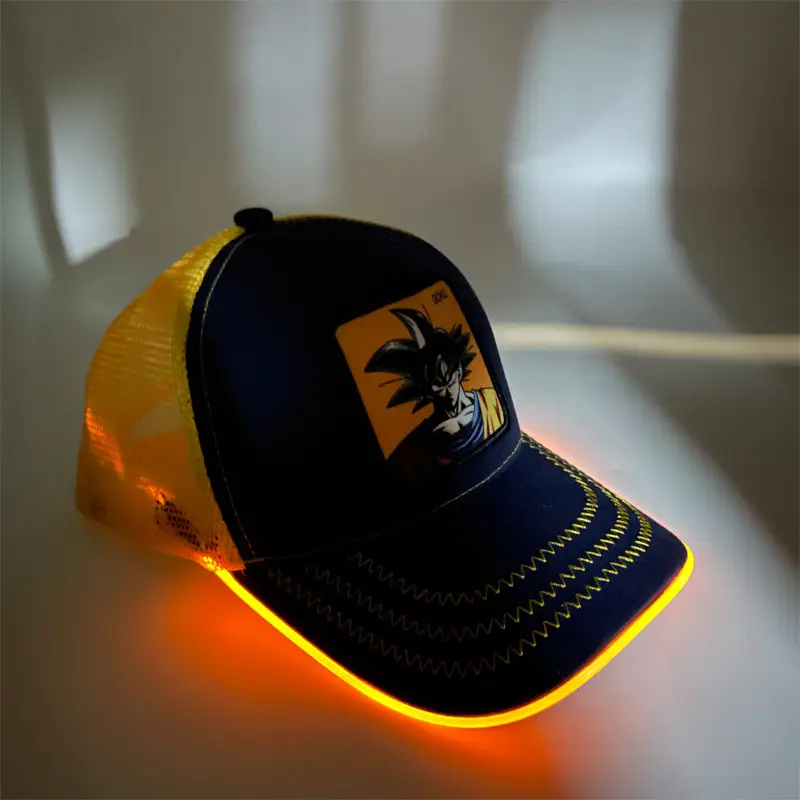 LED Neon Baseball Cap for Men Blue Black — feature 4