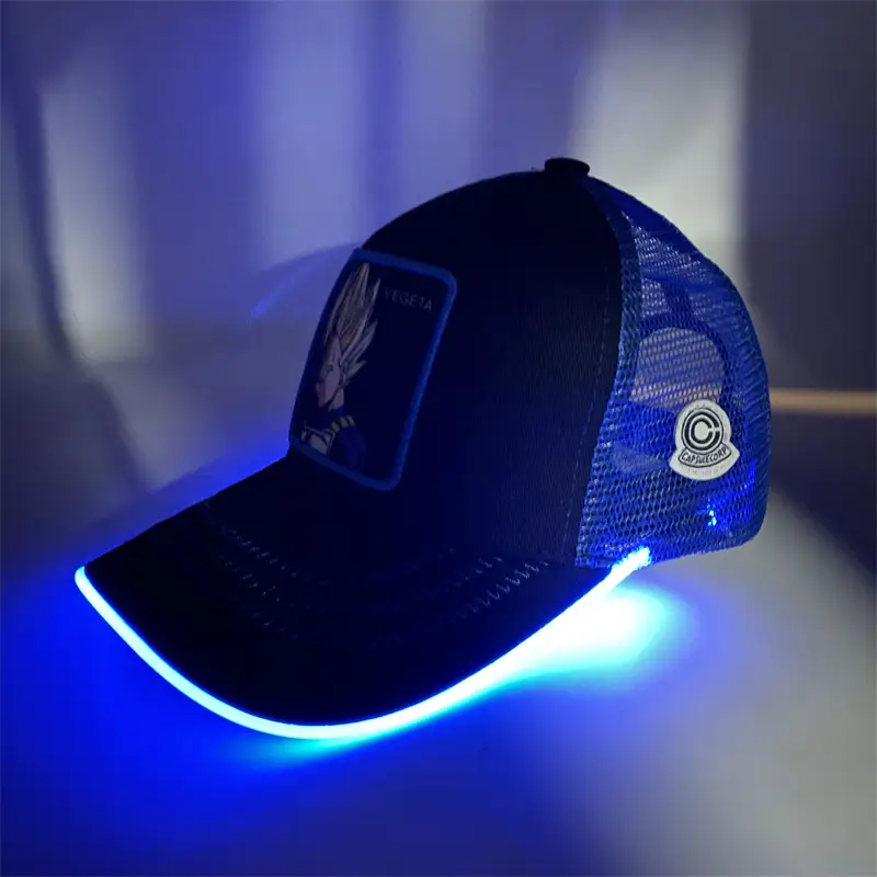 LED Neon Baseball Cap for Men Blue Black — feature 7