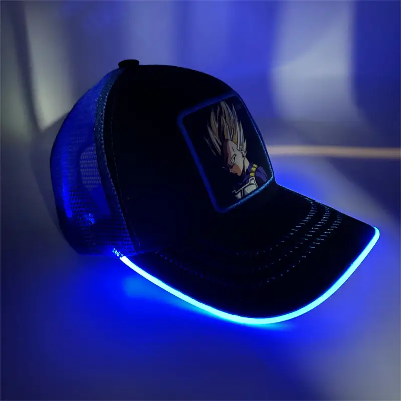 LED Neon Baseball Cap for Men Blue Black — feature 8