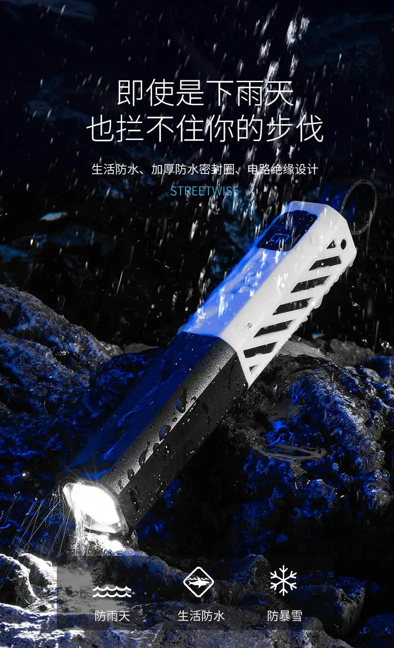 Cross-border European & American Style Laser Flashlight with 18650 Battery β feature 10