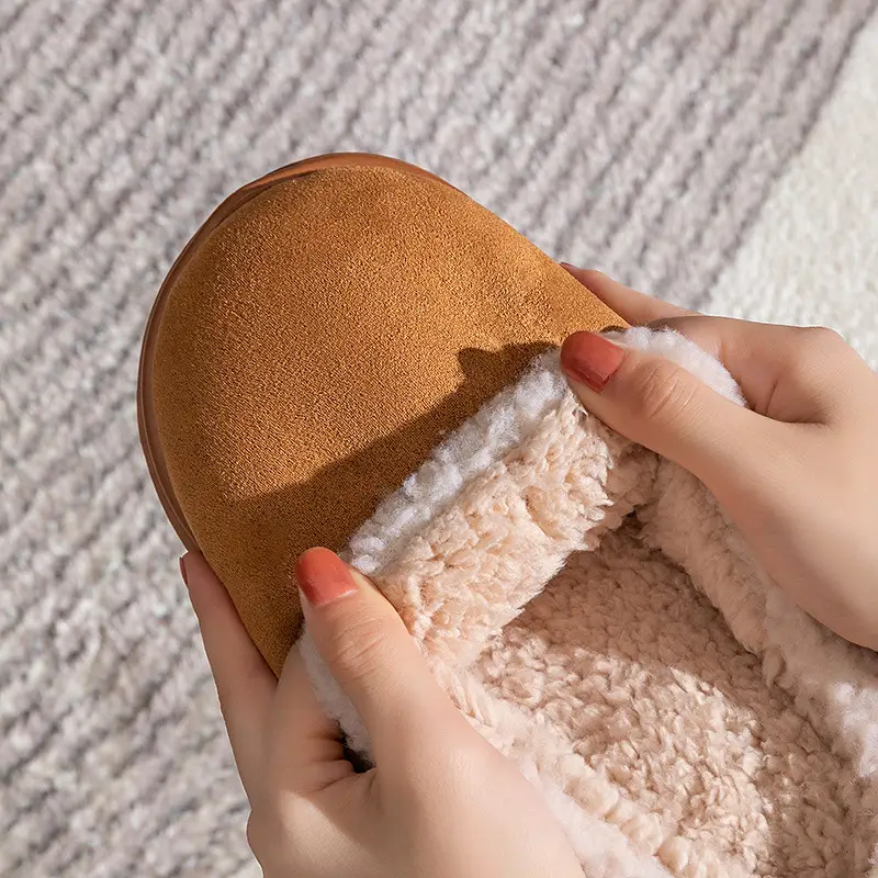 Home Slippers, Winter Thick-Soled Plush Slippers, Winter Indoor Non-Slip Warm Cotton Slippers for Men and Women, Wholesale for Stalls - Image 14