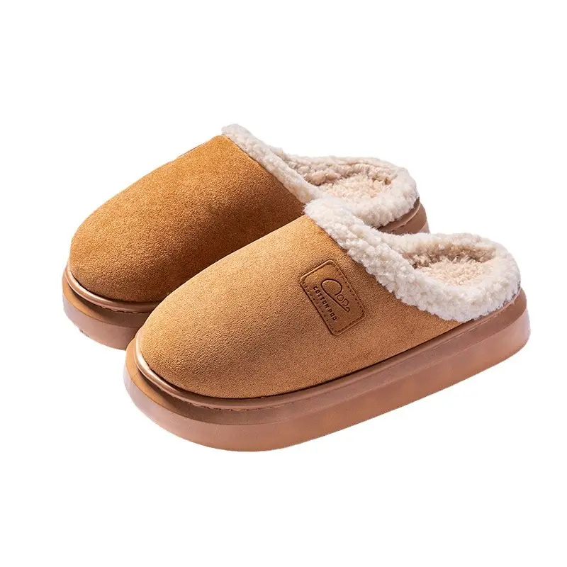 Home Slippers, Winter Thick-Soled Plush Slippers, Winter Indoor Non-Slip Warm Cotton Slippers for Men and Women, Wholesale for Stalls - Image 16