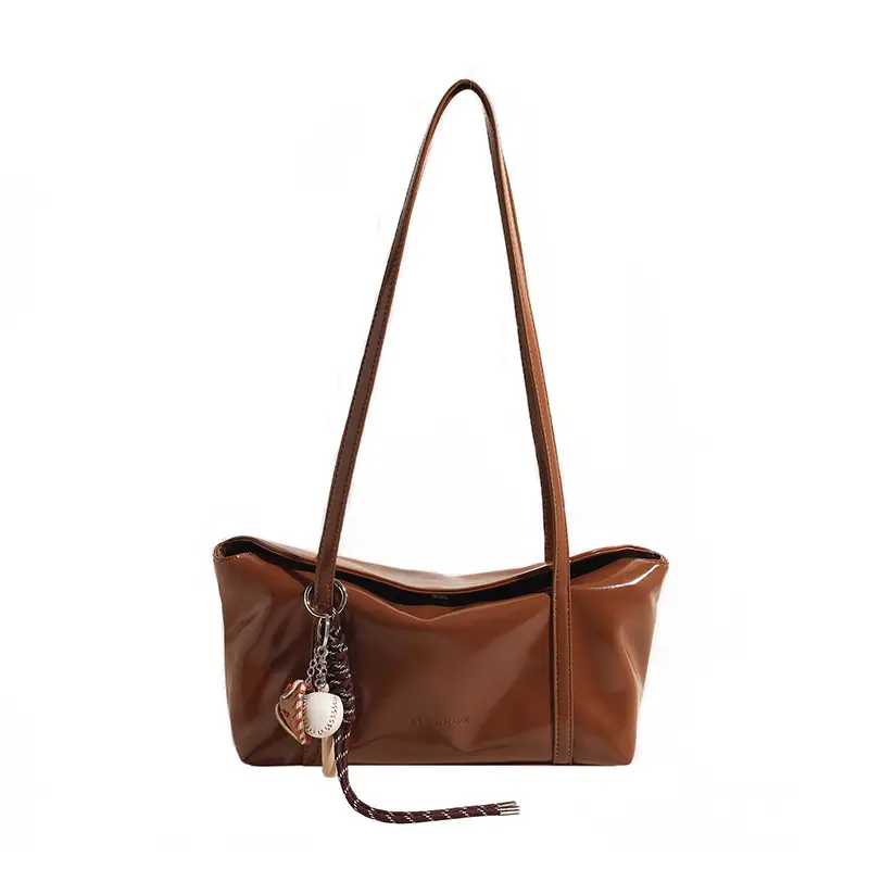 Korean Style Wax Leather Shoulder Bag Large Capacity - Image 5
