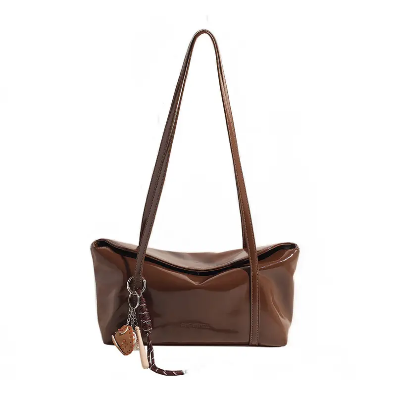 Korean Style Wax Leather Shoulder Bag Large Capacity - Image 8