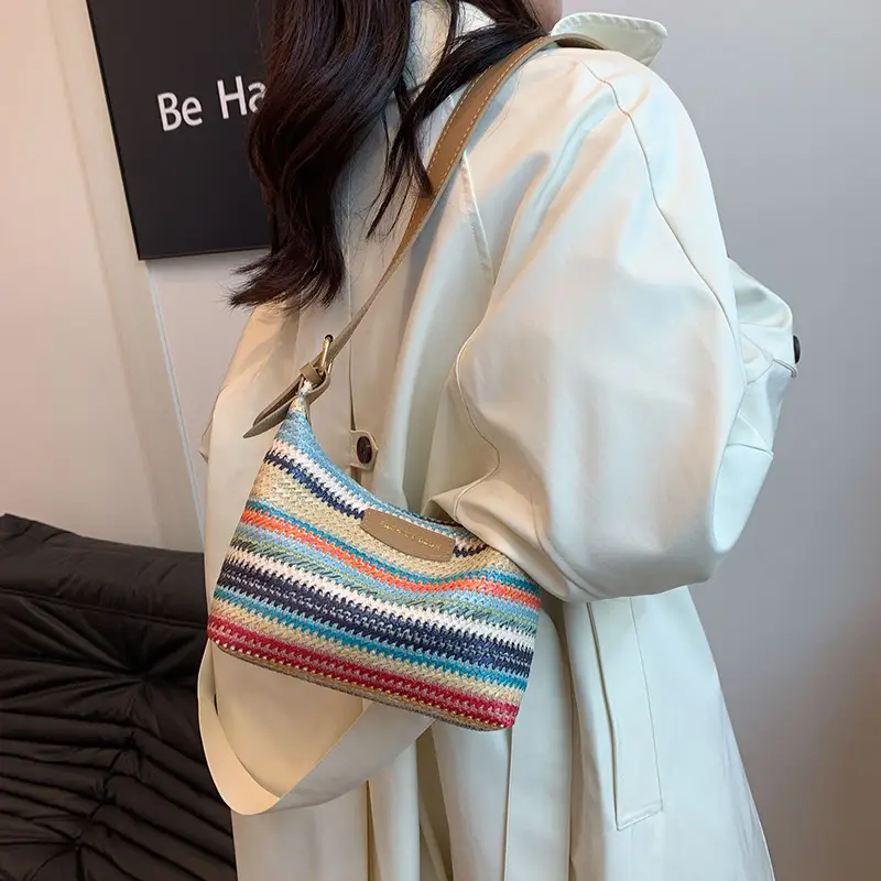 Rainbow Stripe Women's Shoulder Bag 2026 - Image 2