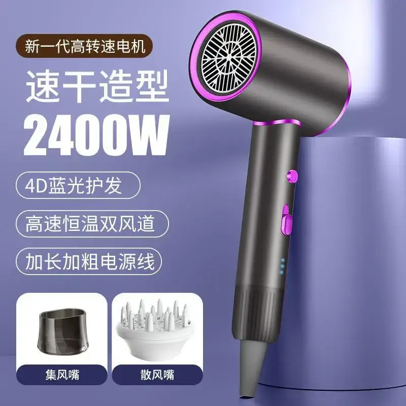 2400W High-Speed Hair Dryer with Blue Light & 110V