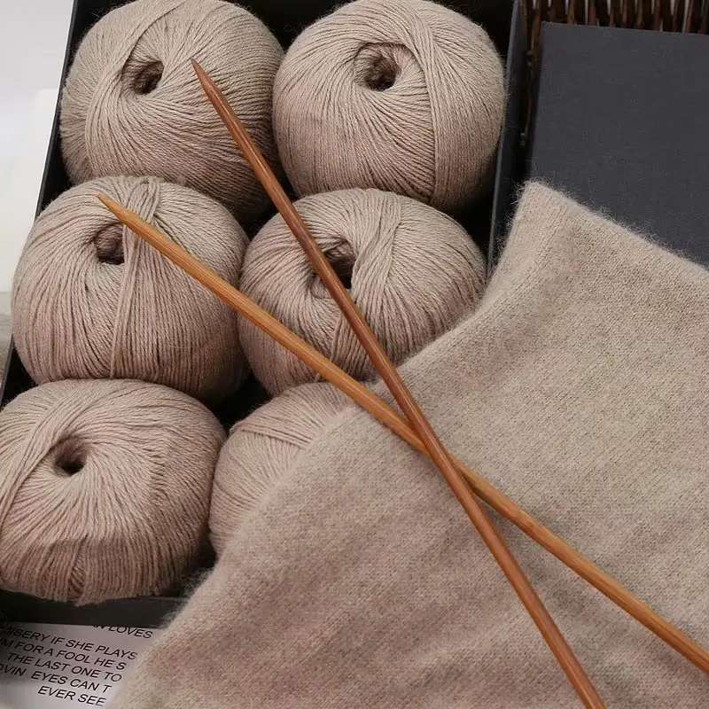Wool wholesale factory direct genuine goods foreign trade cashmere thread hand-woven woven medium-thick sweater scarf wool group