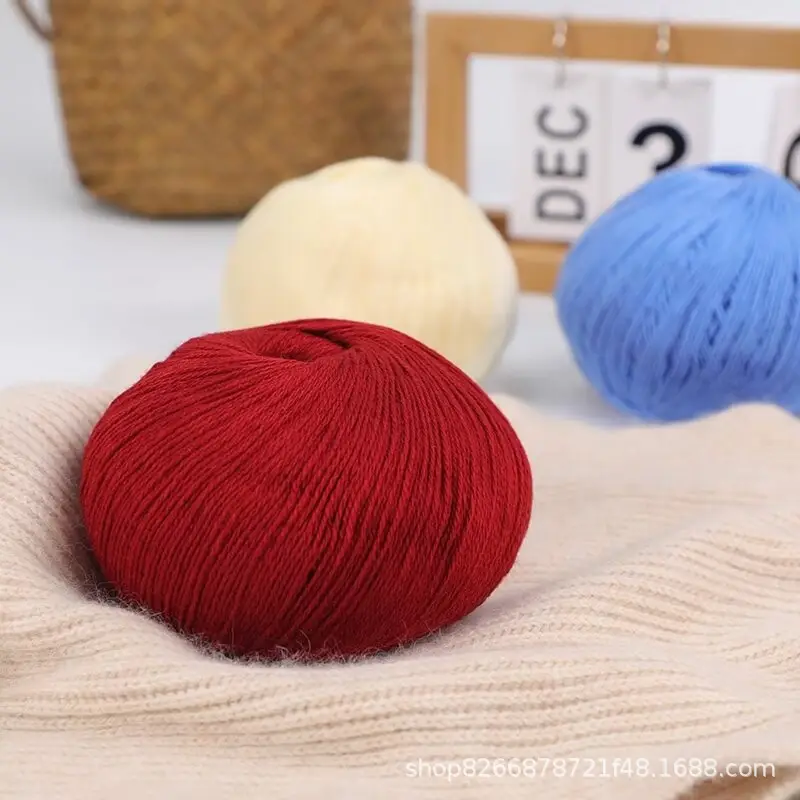 Wool wholesale factory direct genuine goods foreign trade cashmere thread hand-woven woven medium-thick sweater scarf wool group