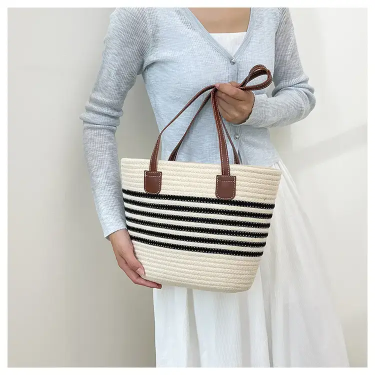 Straw Tote Bag Large Capacity 2025 Summer Beach Use — feature 12