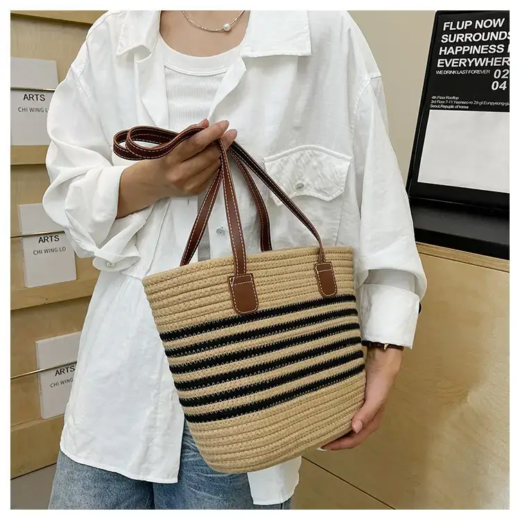 Straw Tote Bag Large Capacity 2025 Summer Beach Use — feature 18