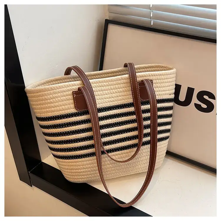 Straw Tote Bag Large Capacity 2025 Summer Beach Use — feature 21