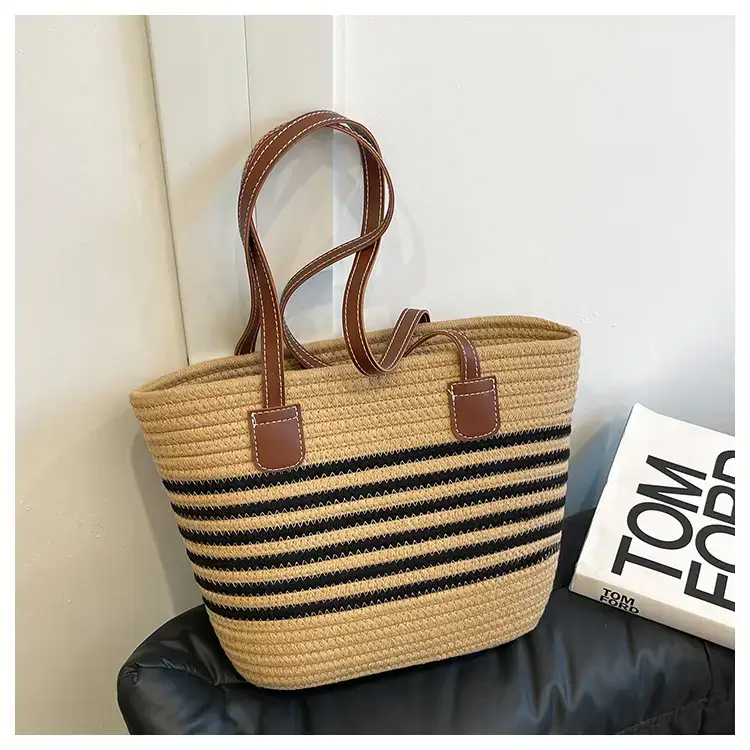 Straw Tote Bag Large Capacity 2025 Summer Beach Use — feature 23